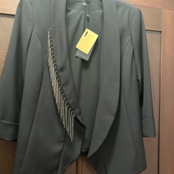 NWT Alberto Makali Rhinestone Fringe Jacket - Picture 2 of 2